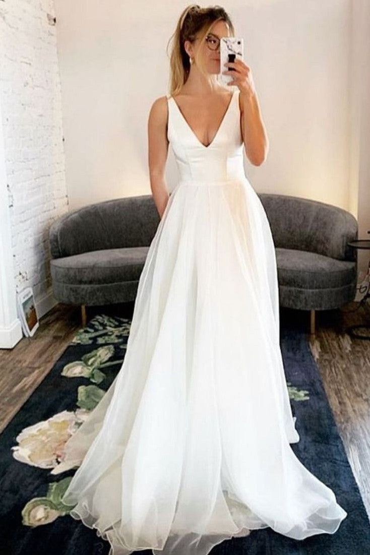 2020-casual-beach-wedding-dresses-with-v-neckline