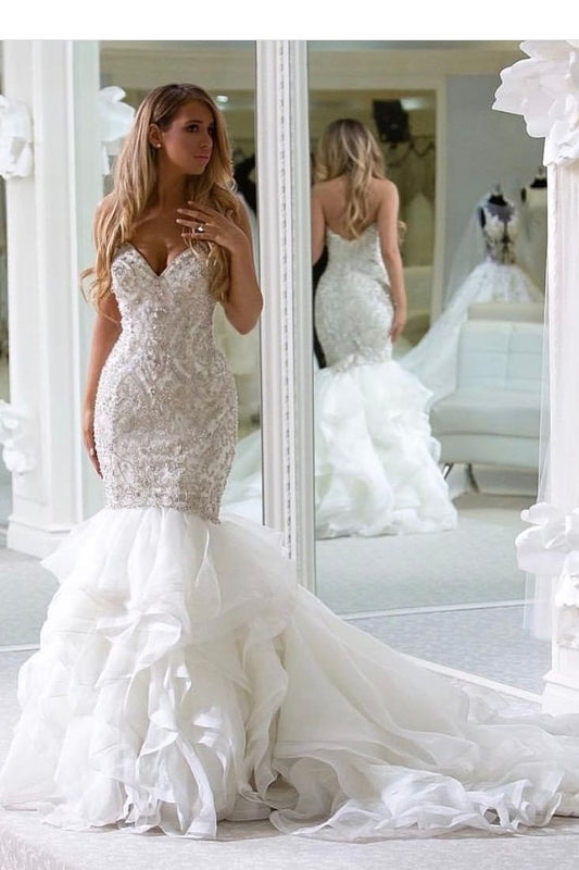 backless-ruffled-train-mermaid-wedding-gowns-with-beaded-bodice