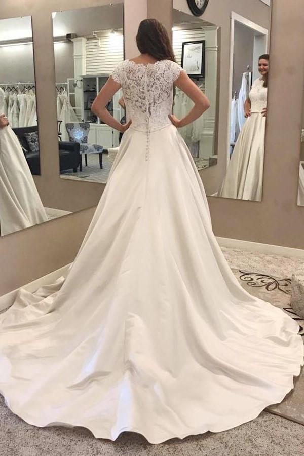 lace-cap-sleeves-wedding-dress-satin-skirt-vestido-de-noiva-de-renda-1