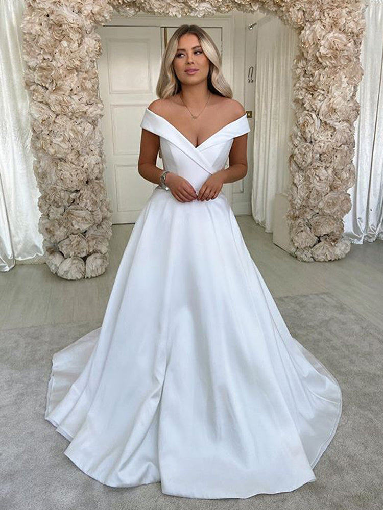 simple-off-shoulder-satin-bridal-dress-with-dramantic-train-2