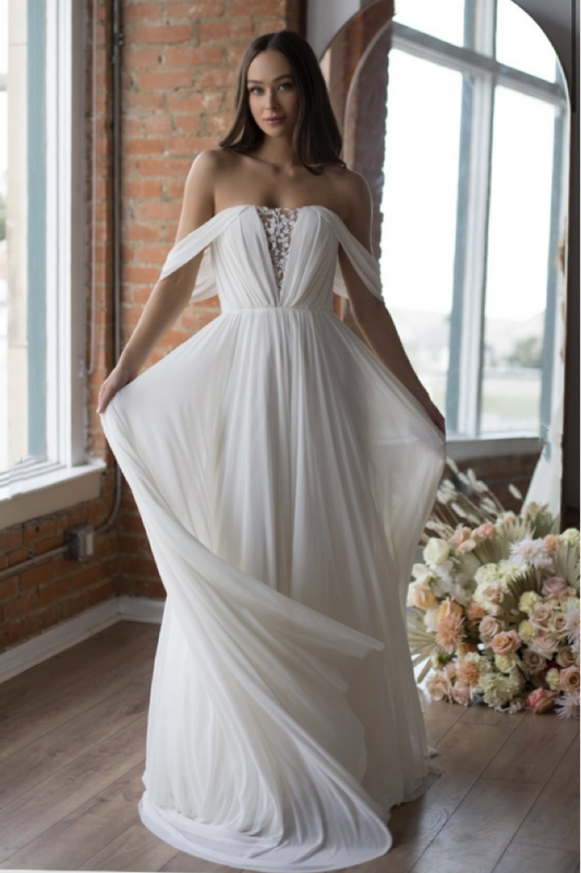 a-line-off-the-shoulder-bridal-gowns-with-chiffon-skirt
