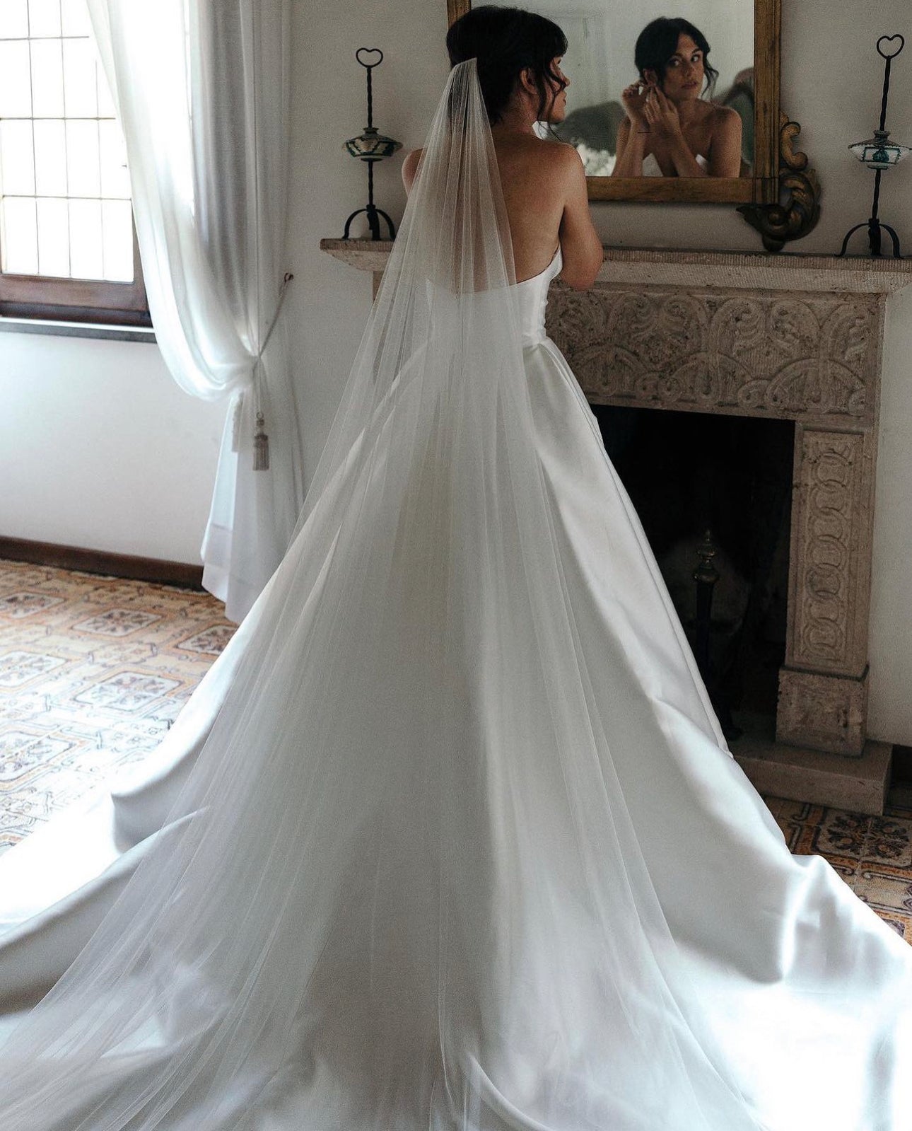 a-line-satin-bridal-dresses-with-v-cut-neckline-2