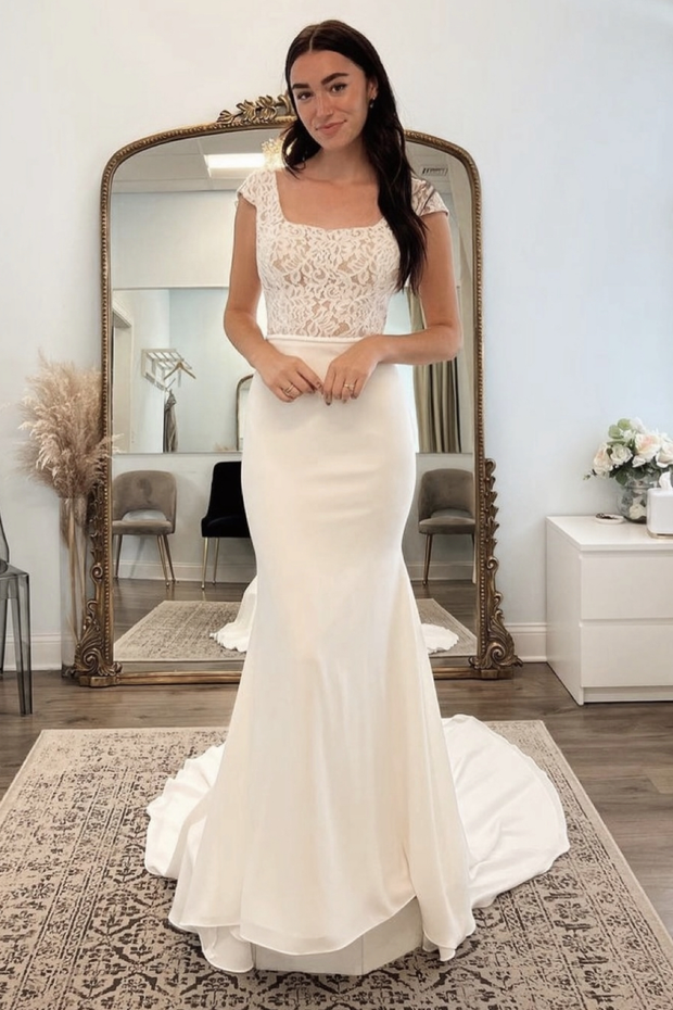 column-wedding-gown-with-lace-cap-sleeves