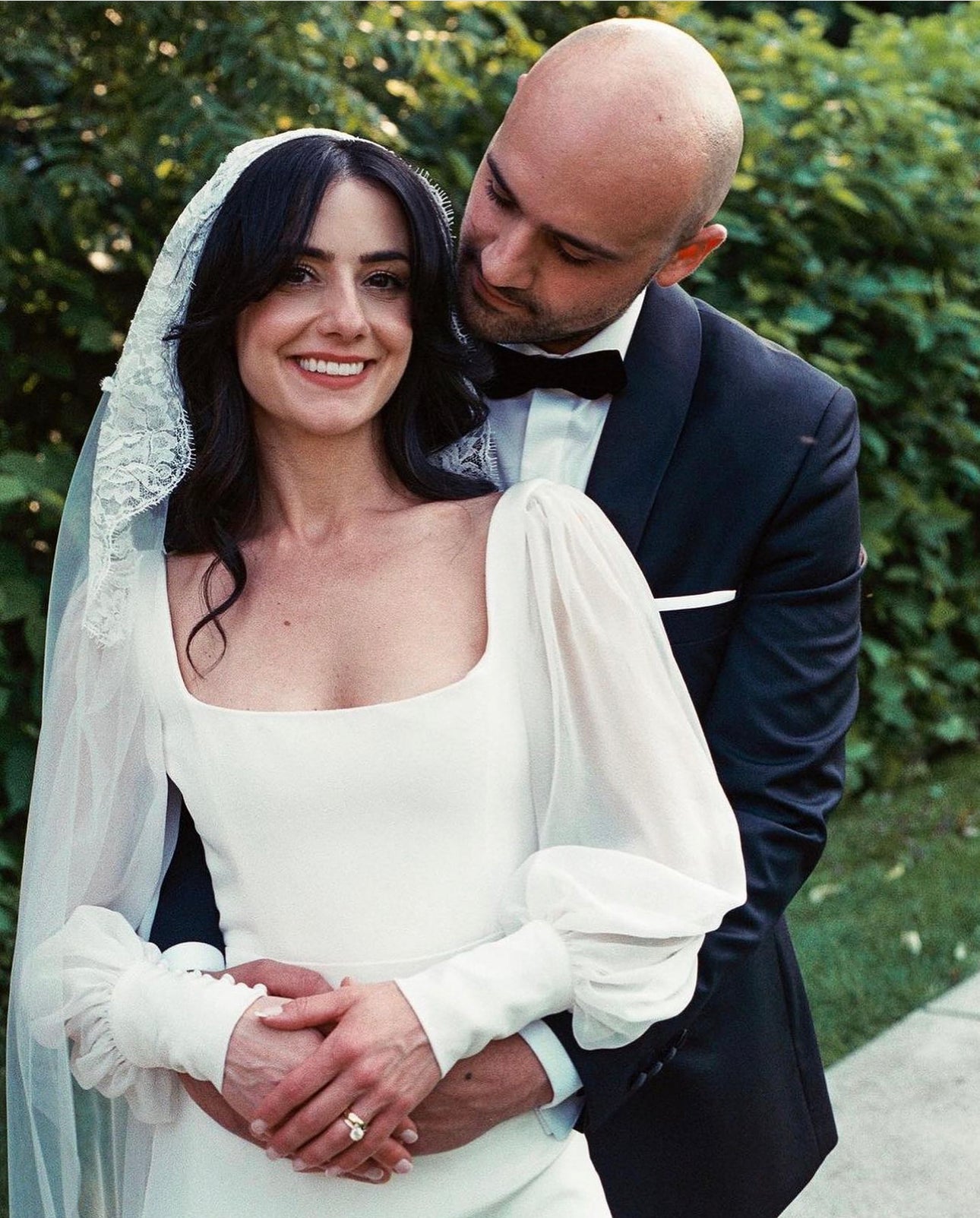 sheer-sleeves-wedding-gown-with-square-neck-4