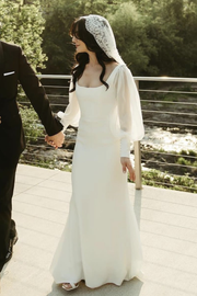 sheer-sleeves-wedding-gown-with-square-neck