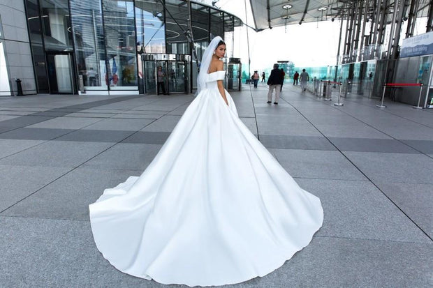 2019-white-satin-wedding-dress-with-off-the-shoulder-2