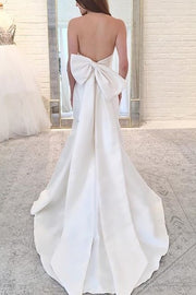 2021-simple-bride-satin-wedding-gown-with-ribbon-back-1