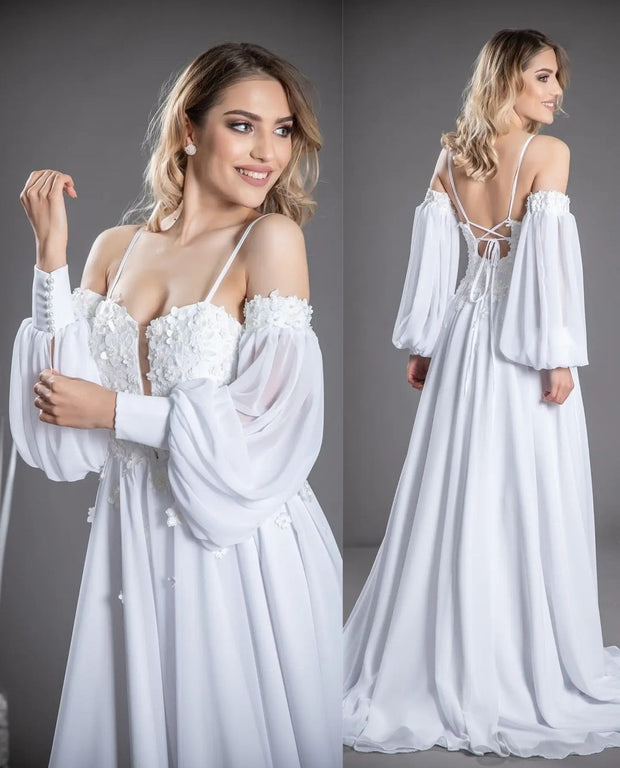 2022-boho-chiffon-wedding-gown-with-lace-bodice-1