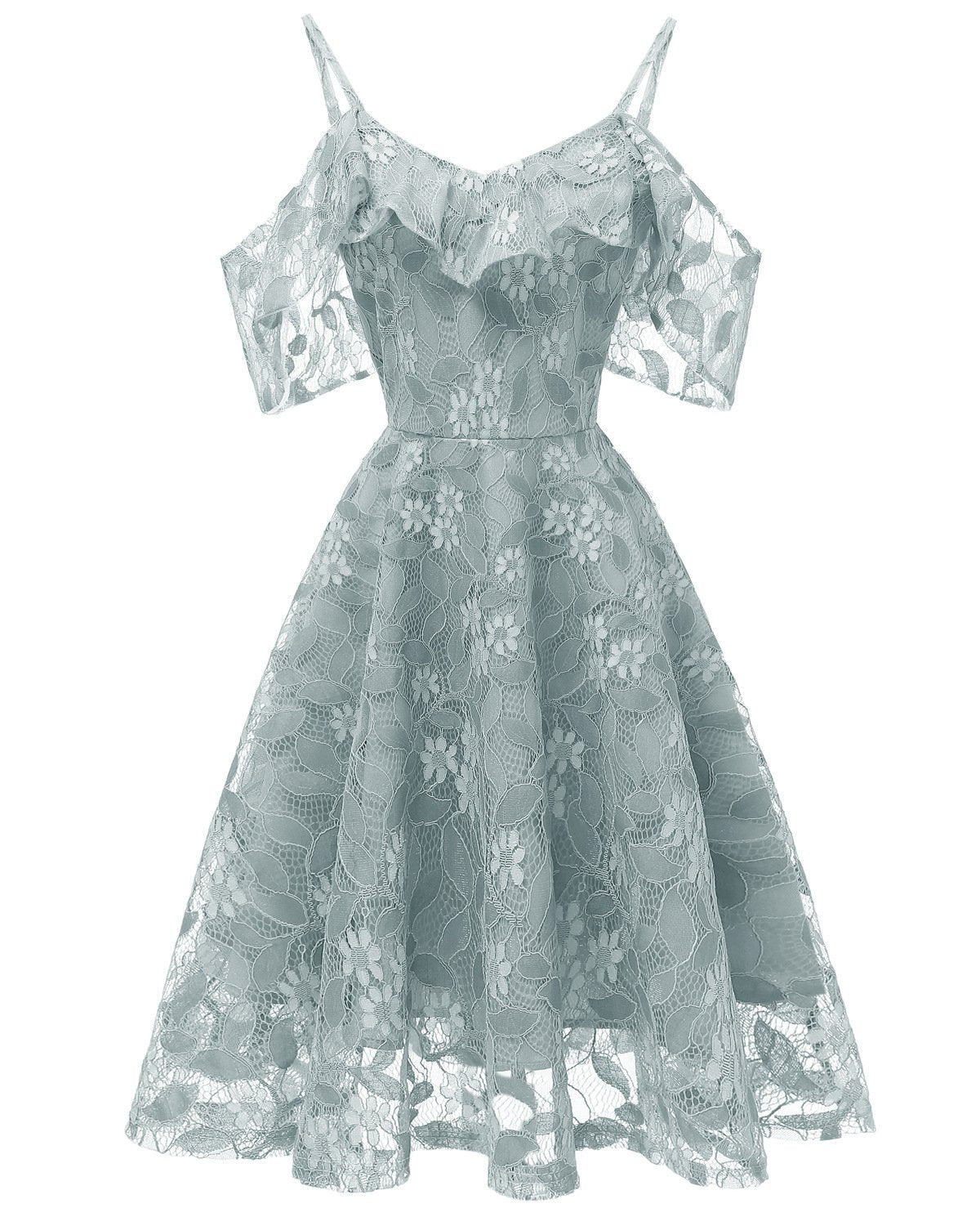 Lace Sleeve Lavender Party Dress 2019 Open Back