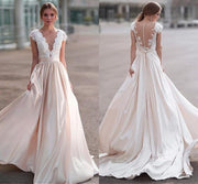 a-line-capped-sleeves-bridal-gown-with-satin-train-1