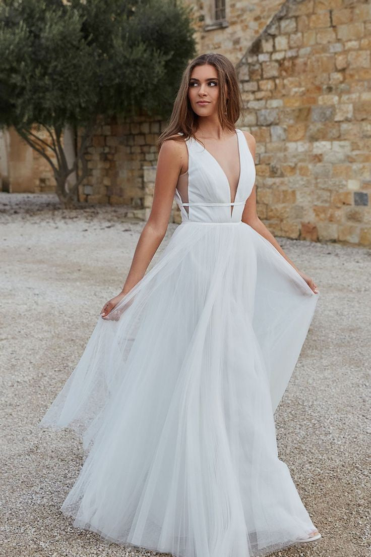 a-line-ruching-tulle-boho-bride-dress-2020-1