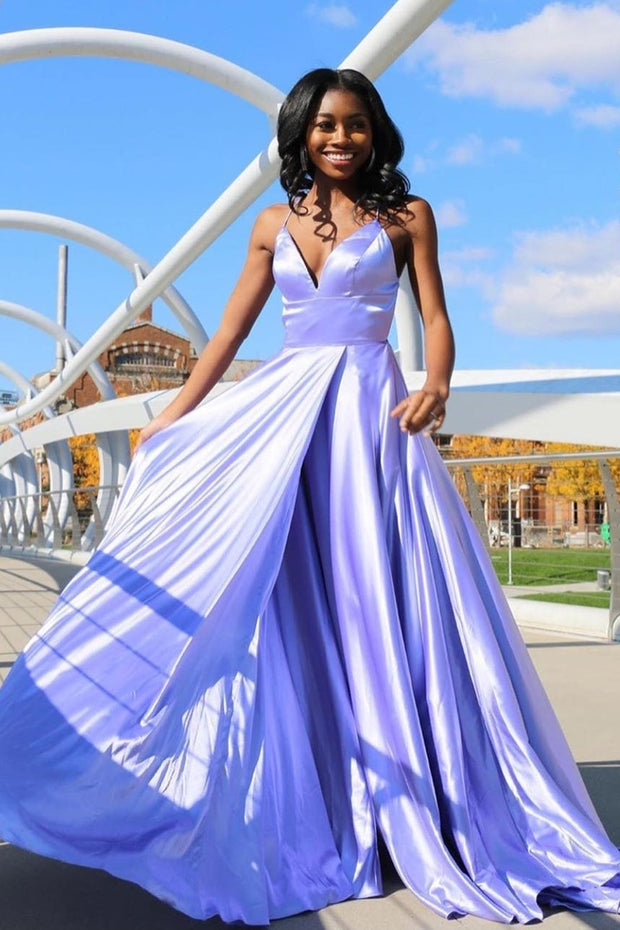 a-line-simple-long-prom-dress-gown-with-high-slit