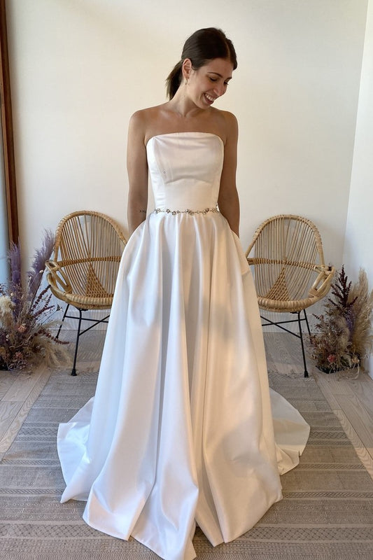 a-line-strapless-satin-wedding-dress-with-pockets