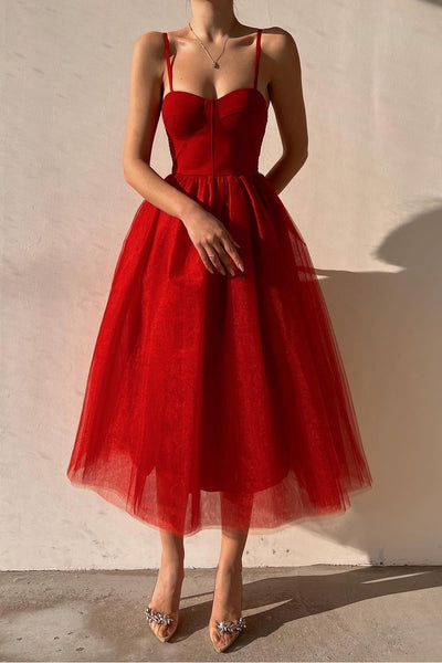 a-line-tea-length-red-prom-dress-with-straps