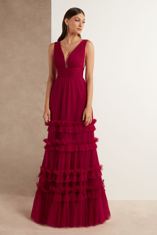 a-line-tulle-burgundy-prom-dresses-with-ruffled-skirt