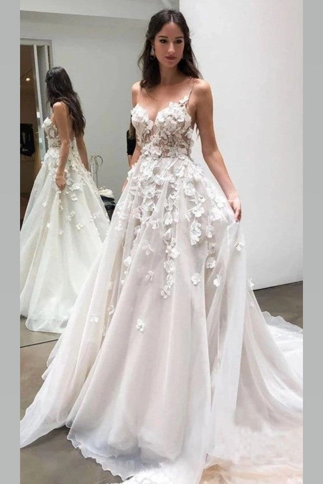 a-line-v-neckline-flowers-bridal-gown-backless