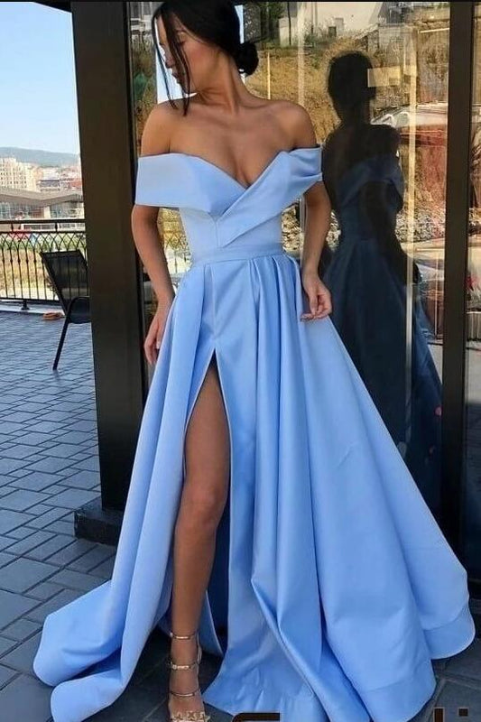 aqua-blue-satin-long-prom-party-dresses-with-off-the-shoulder