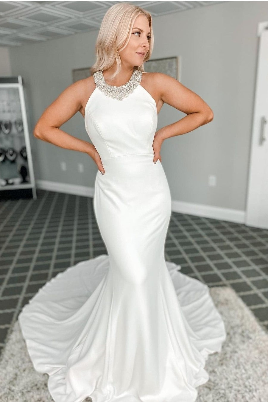 backless-beaded-halter-bridal-dress-with-mermaid-train
