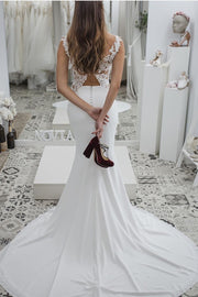 bateau-mermaid-wedding-dresses-with-lace-x-back