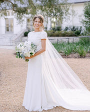 bateau-short-sleeves-bridal-dresses-with-detachable-train-2
