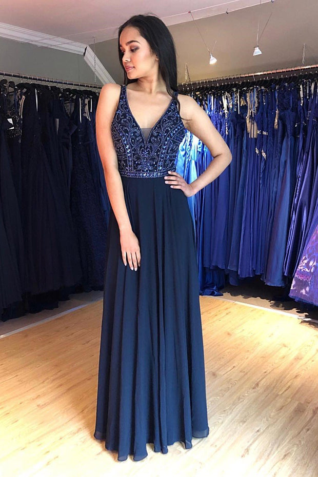beaded-bodice-navy-blue-prom-gown-chiffon-long-skirt
