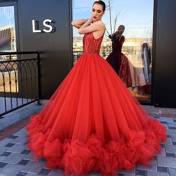 beaded-bodice-red-prom-dresses-tulle-skirt-ruffled-hem-3