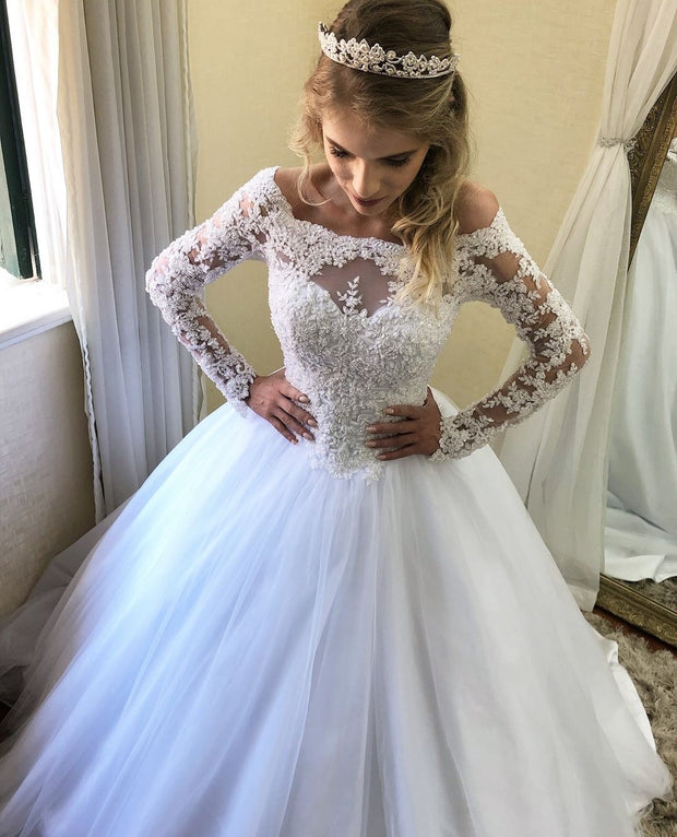 beaded-lace-long-sleeves-wedding-dress-off-the-shoulder-1