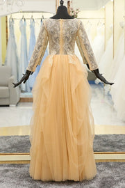 beaded-lace-modest-evening-dress-long-sleeves-tulle-skirt-1