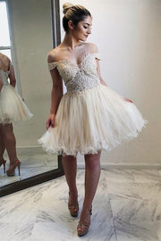 beaded-lace-tulle-skirt-homecoming-short-dresses-off-the-shoulder