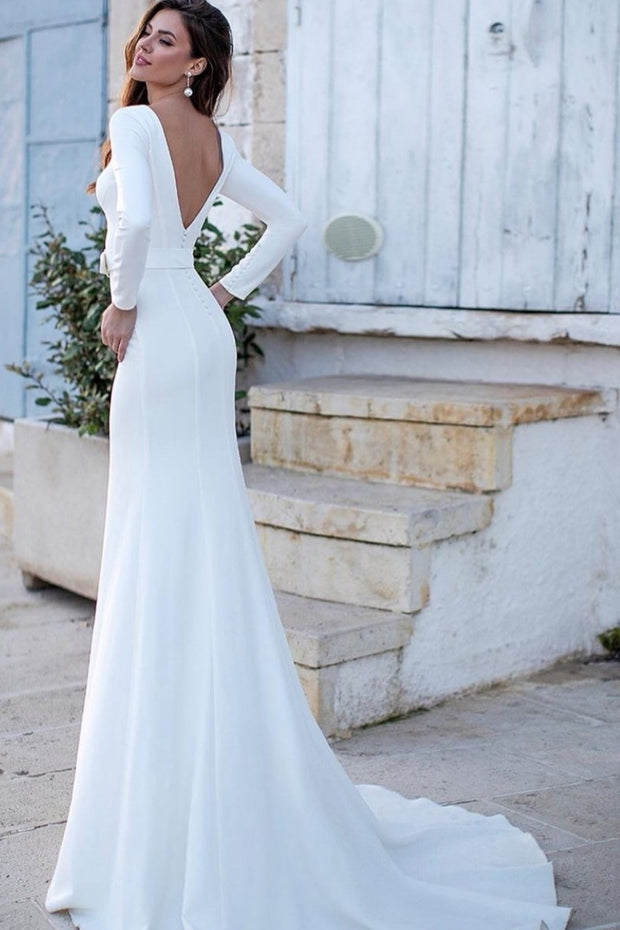 boat-neckline-simple-bride-dresses-with-long-sleeves-1