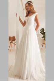 bohemian-style-wedding-dresses-beach-simple-ivory-tulle-skirt