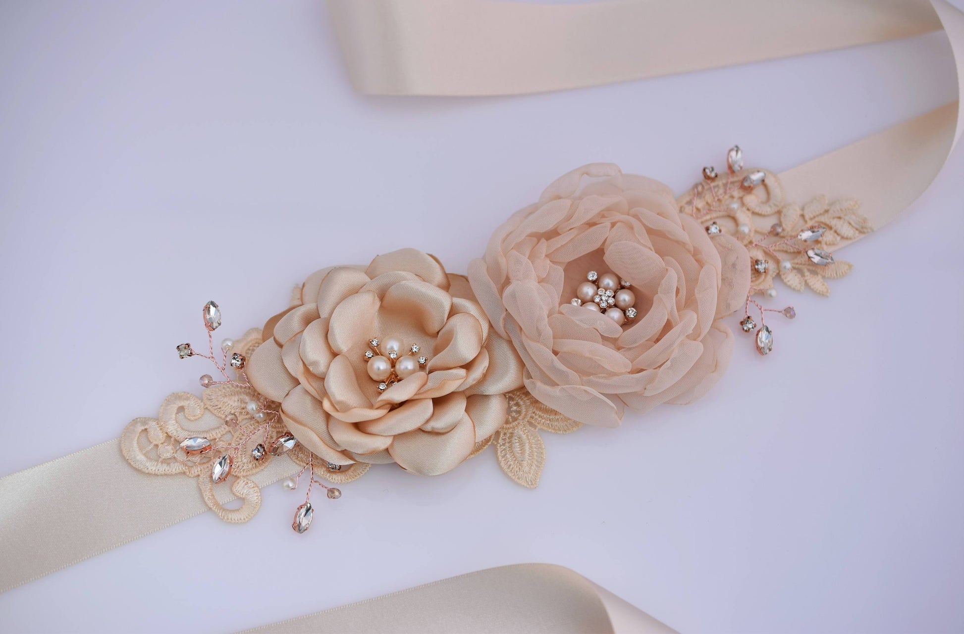 bridal-wedding-sash-handmade-flower-wedding-dress-belt