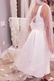 bride-short-casual-wedding-dress-with-satin-skirt-1