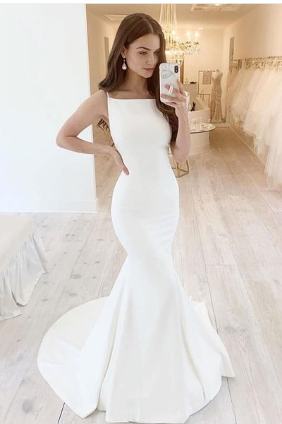 bride-simple-wedding-dresses-with-boat-neck