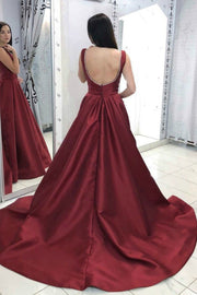 burgundy-satin-prom-long-dresses-with-deep-v-neckline-1