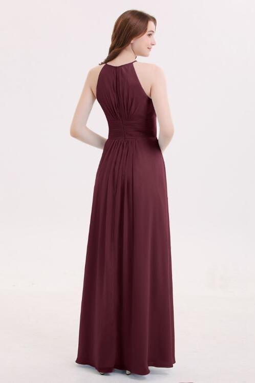 cabernet-long-chiffon-wedding-guests-dresses-with-pleated-bodice-1