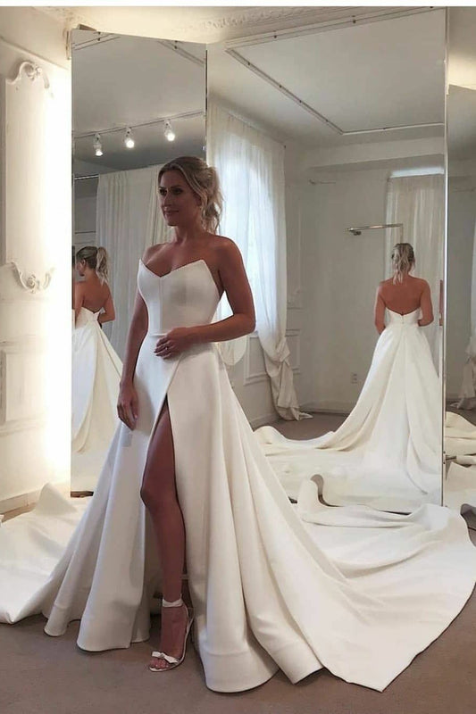 cathedral-train-satin-bride-dresses-wedding-with-high-leg-slit