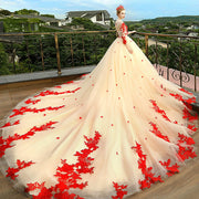 champagne-long-sleeves-red-appliques-wedding-dresses-with-royal-train-1