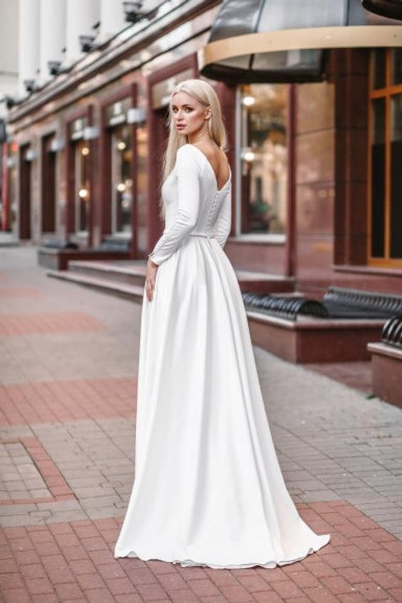 chic-satin-long-sleeves-bride-dresses-with-pockets-1