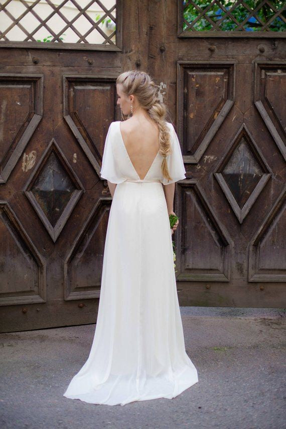 chiffon-beach-wedding-gown-with-v-back-2