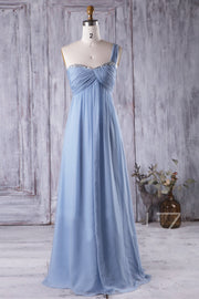 chiffon-maternity-bridesmaid-gown-with-ruched-one-shoulder