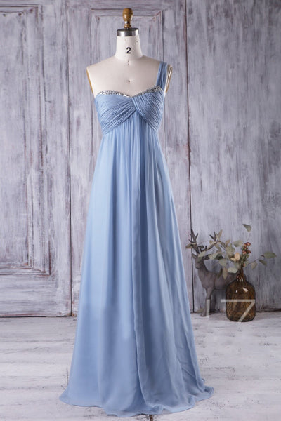 chiffon-maternity-bridesmaid-gown-with-ruched-one-shoulder