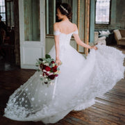 clustered-petals-skirt-wedding-dress-off-the-shoulder-vestido-de-novia-1