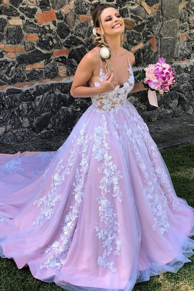 color-block-lace-floral-bridal-gown-dress-with-v-neckline