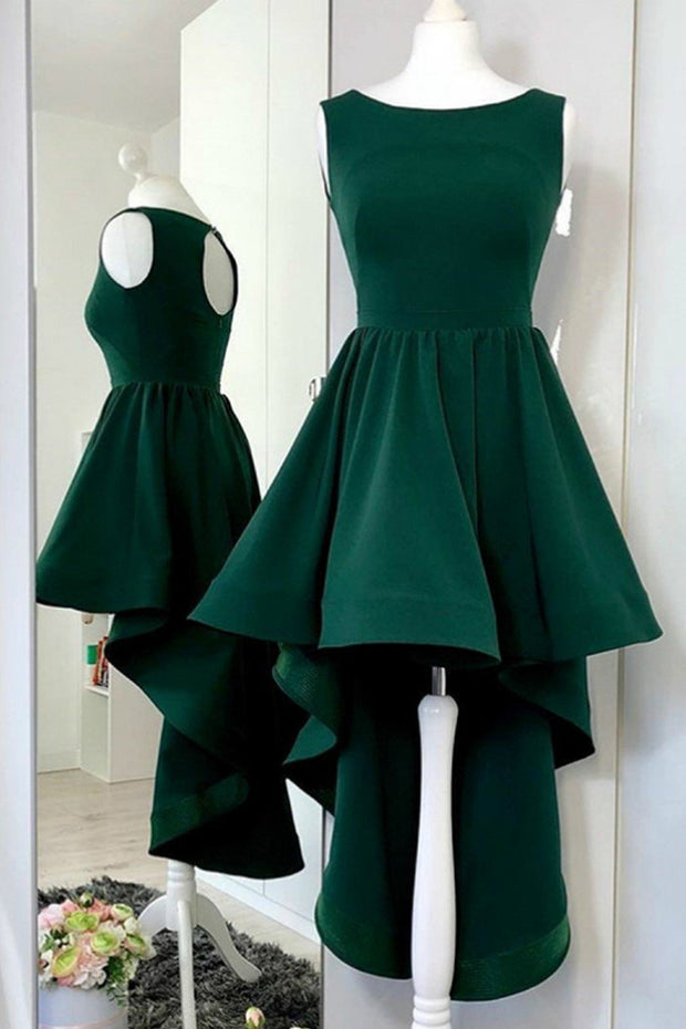 dark-green-hi-lo-party-dresses-with-keyhole-back-vestido-de-fiesta-de-graduaci¨®n