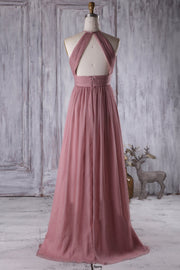 feminine-desert-rose-bridesmaid-dress-with-ruching-halter-neckline-1