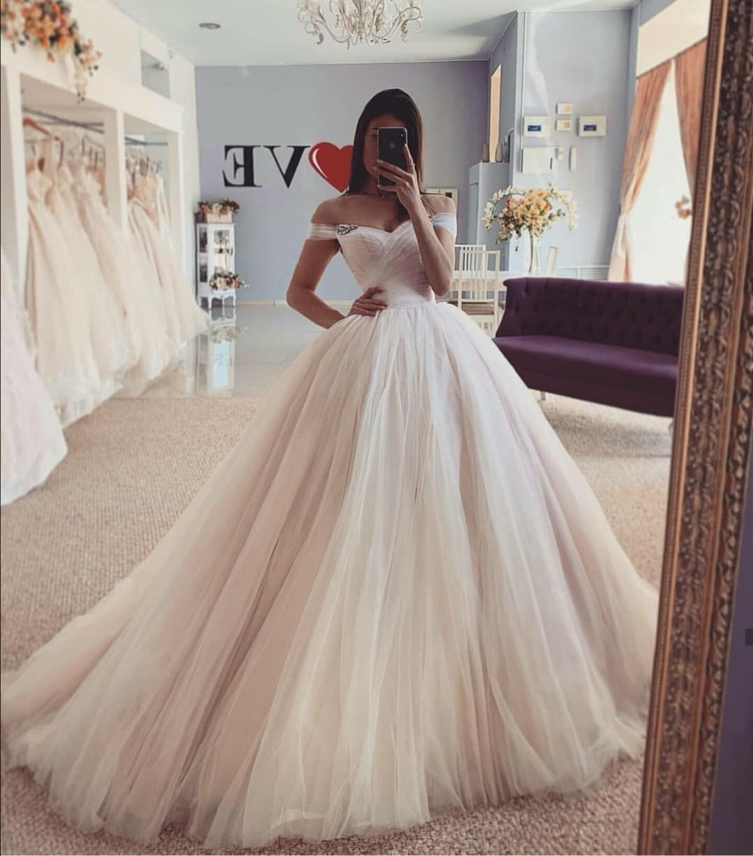 dusty-pink-tulle-skirt-wedding-dress-off-the-shoulder-1