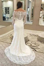 fit&flare-lace-off-the-shoulder-wedding-dresses-with-long-sleeves-1