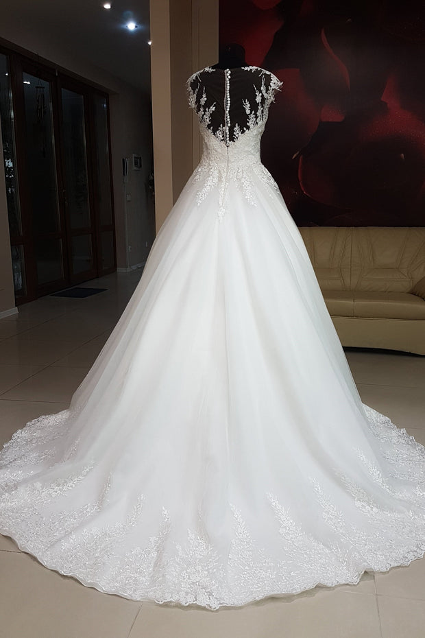 floral-lace-cap-sleeve-wedding-dresses-with-transparent-neckline-1