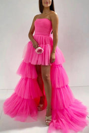 fuchsia-high-low-prom-gown-with-tiered-tulle-skirt